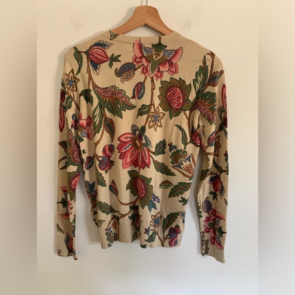 Lauren Ralph Lauren Women's Floral Cotton-Blend Sweater Size M - Picture 7 of 10
